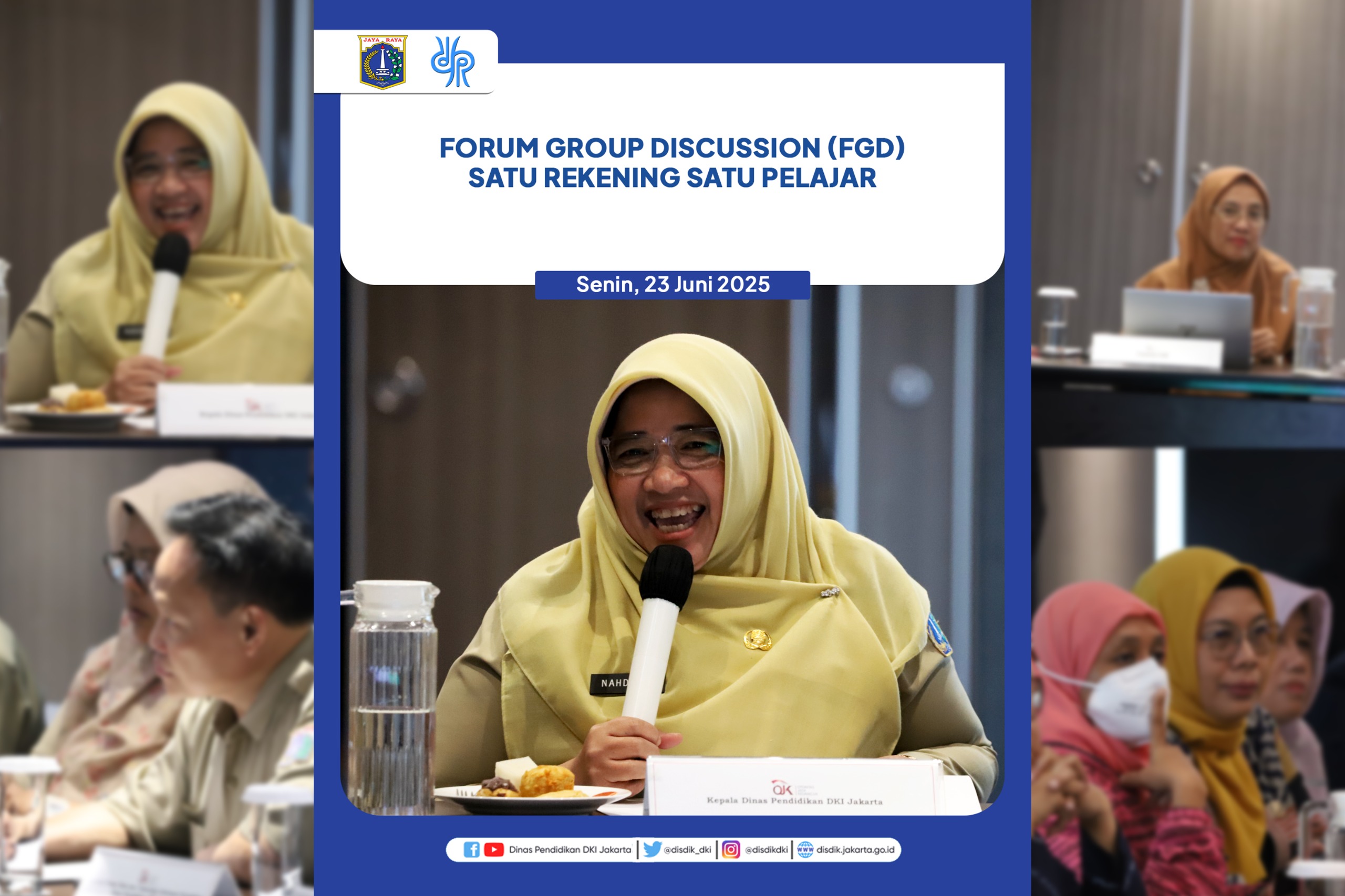 KADISDIK DKI JAKARTA menghadiri Focus Group Discussion (FGD) Program Satu Rekening Satu Pelajar (KEJAR) yang diselenggarakan oleh OJK Jabodetabek.