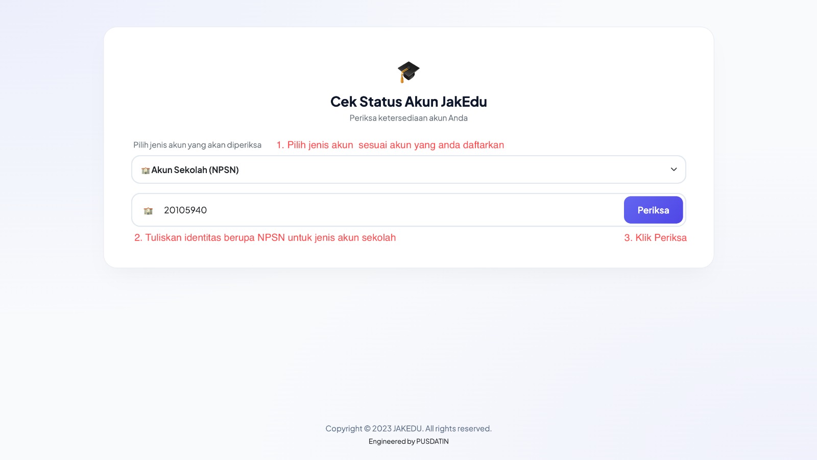 Cara Cek Status Akun JakEdu