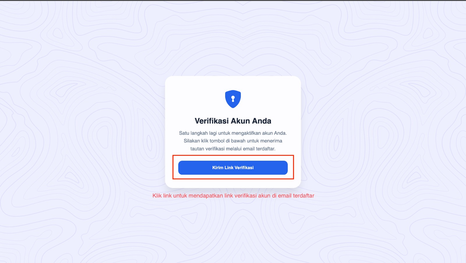 Kirim link verifikasi ke email